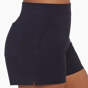 Spanx Polished 6” Stretch Cotton Shorts Classic Navy